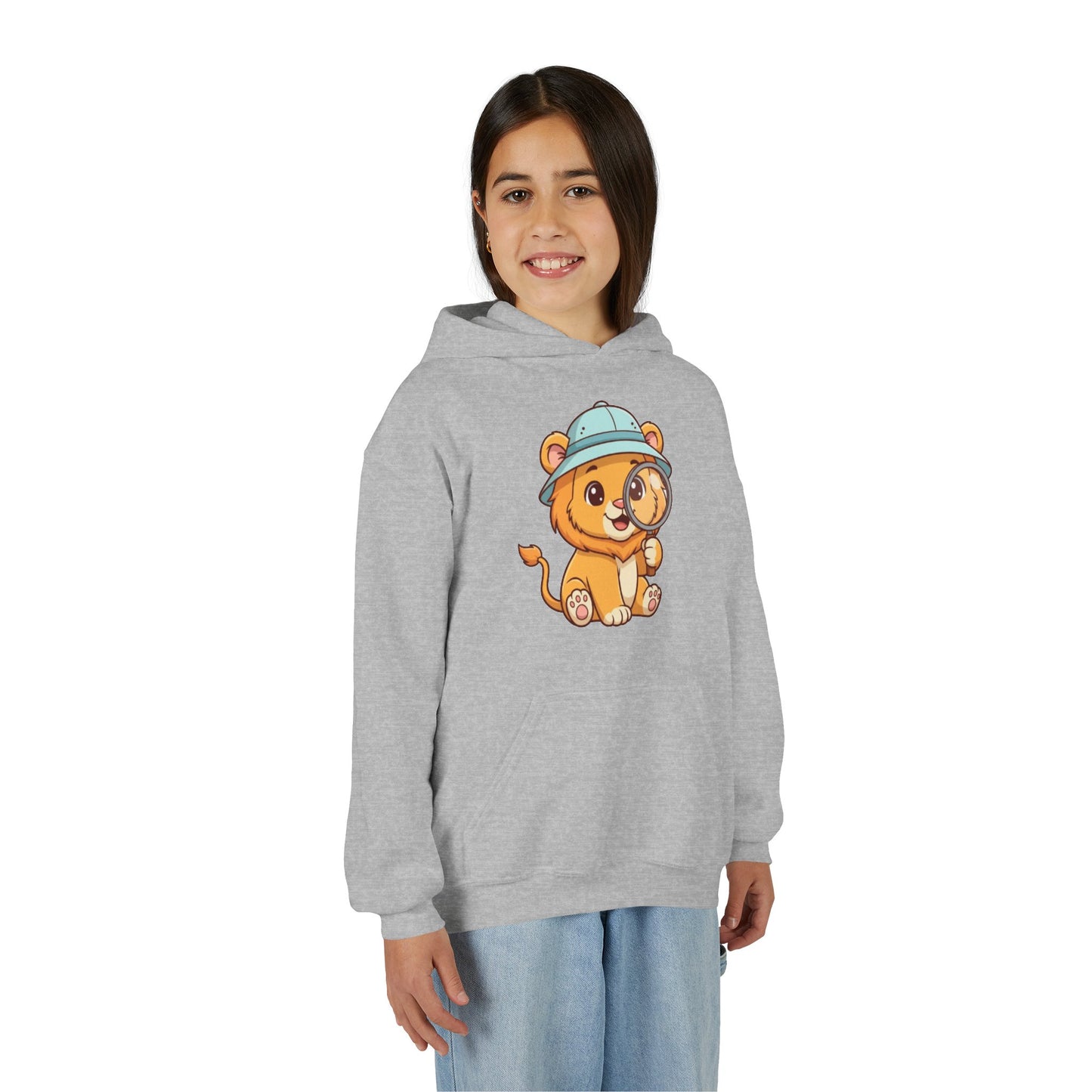 Cute Lion Explorer Youth Sweatshirt