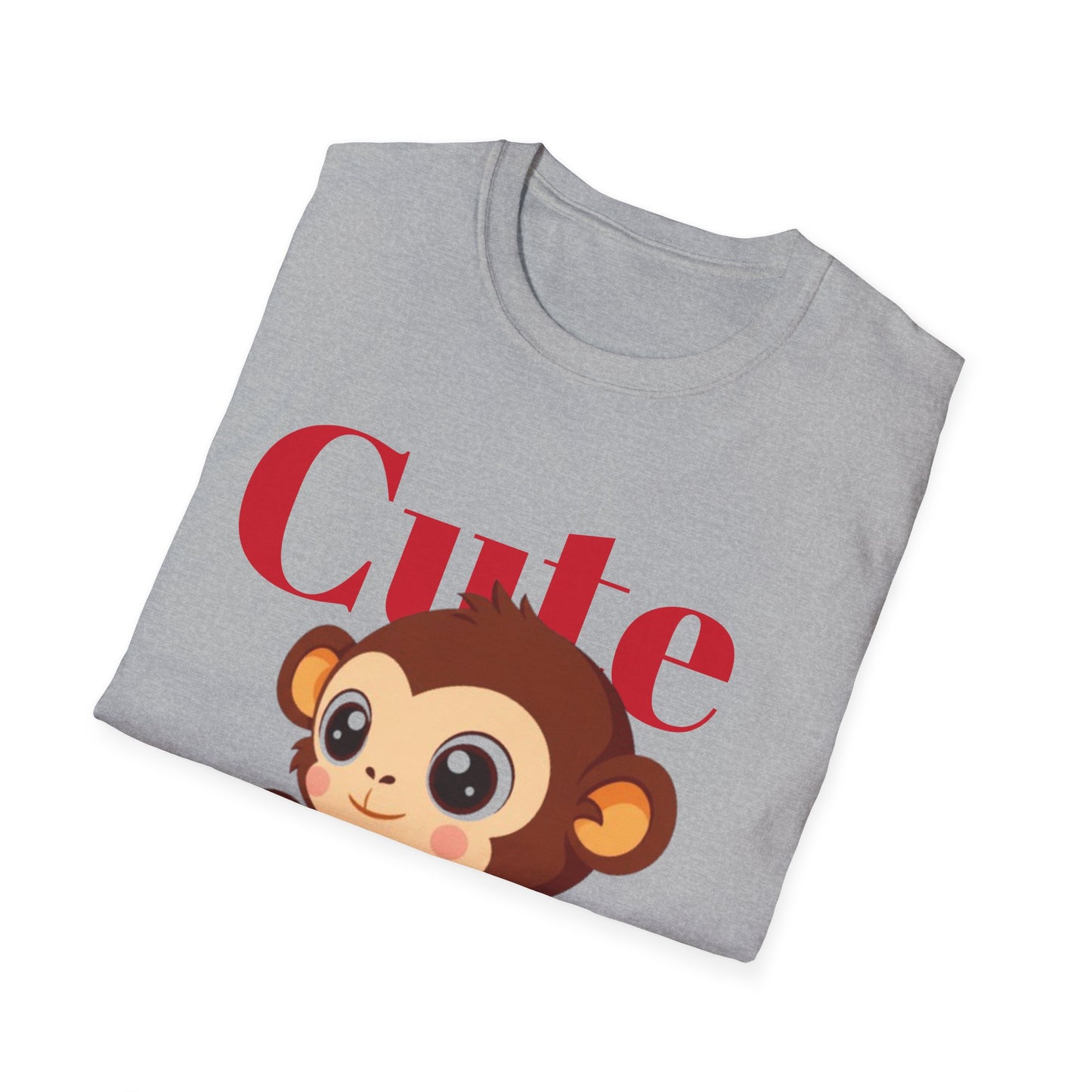 Cute Monkey Unisex T-Shirt, Animal Lover Gift, Fun Casual Wear, Kids Birthday Shirt, Playful Graphic Tee