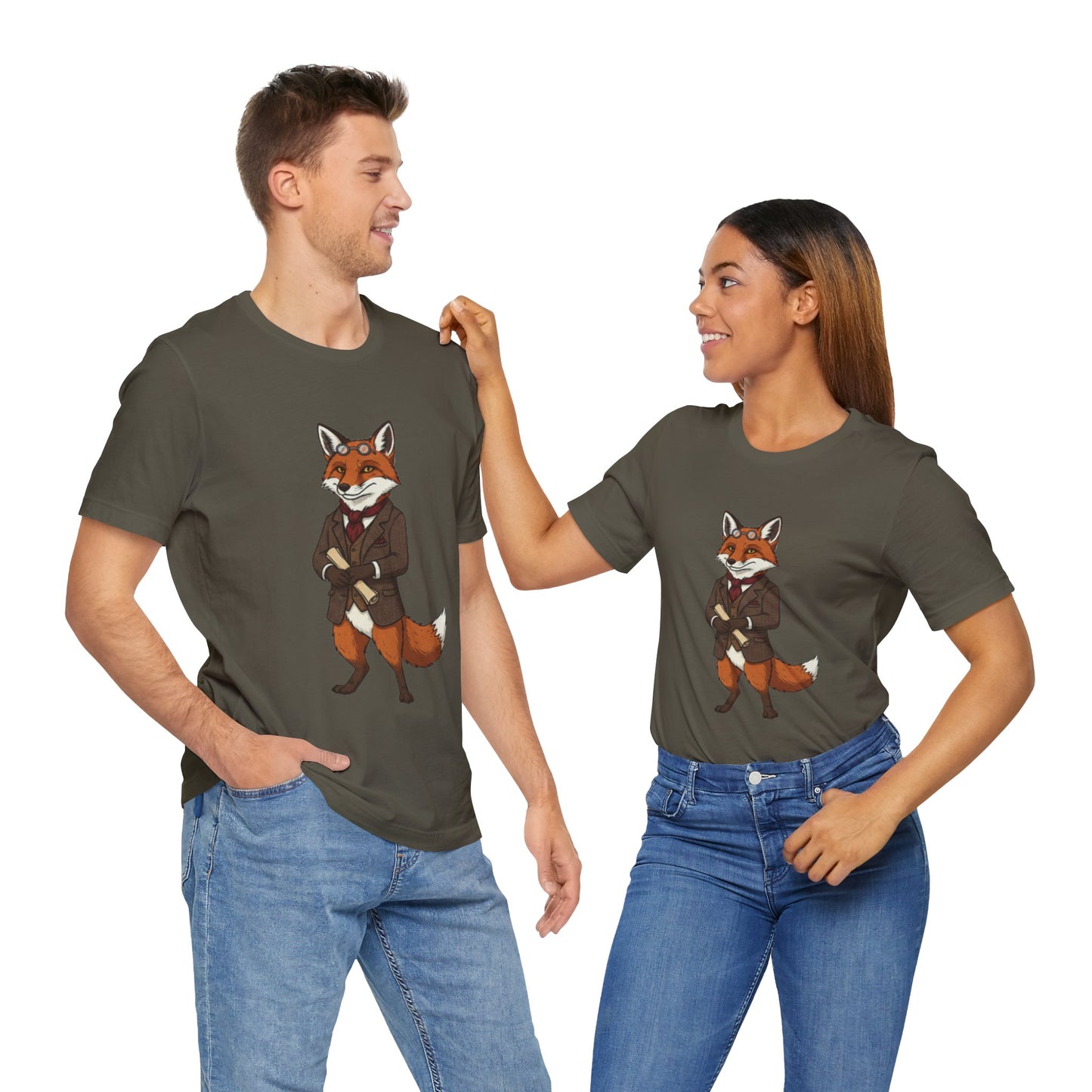 Stylish Fox Graphic Tee, Animal Lover's shirt, Fun Casual Outfit, Unique Gift for Him/Her, Quirky Fashion Statement