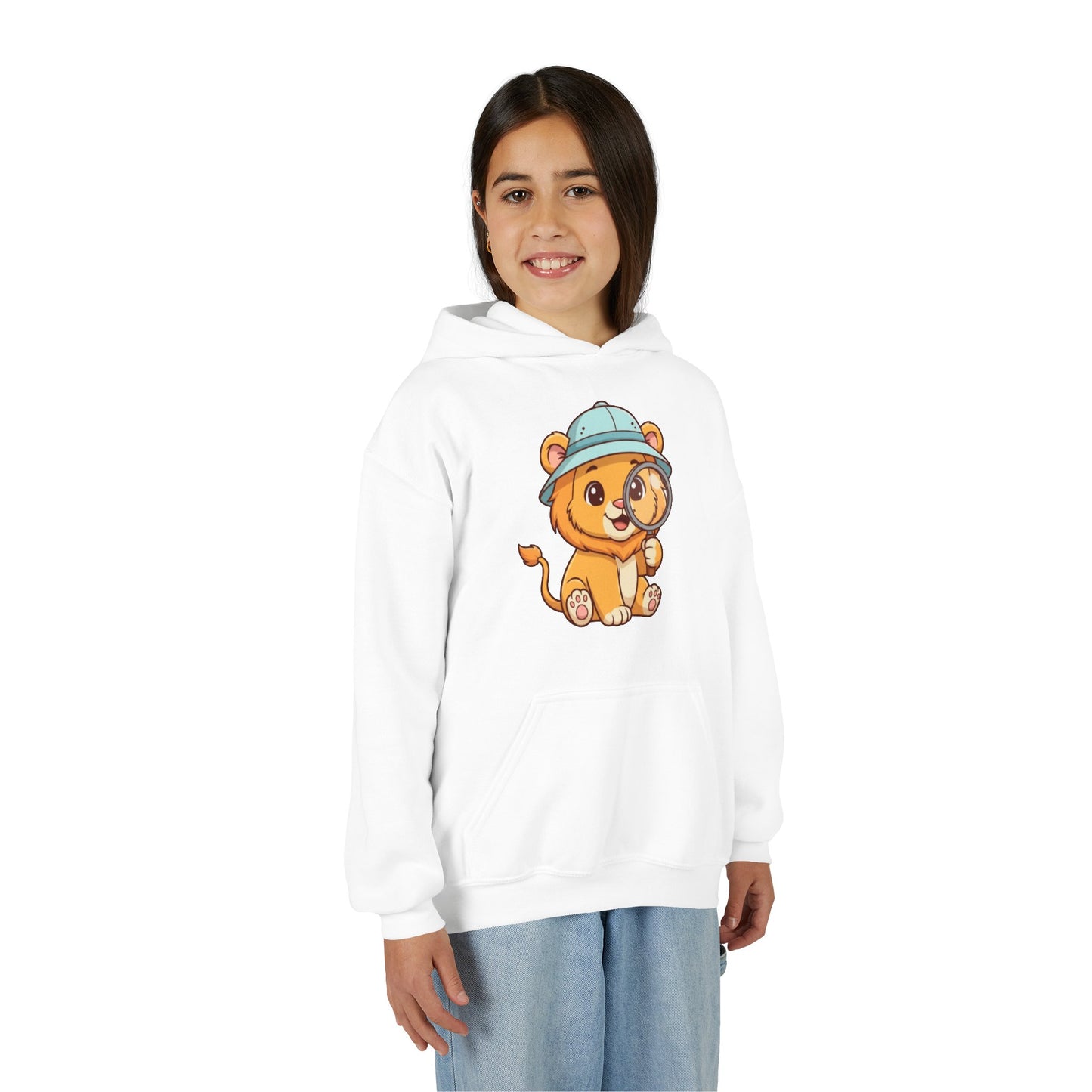 Cute Lion Explorer Youth Sweatshirt