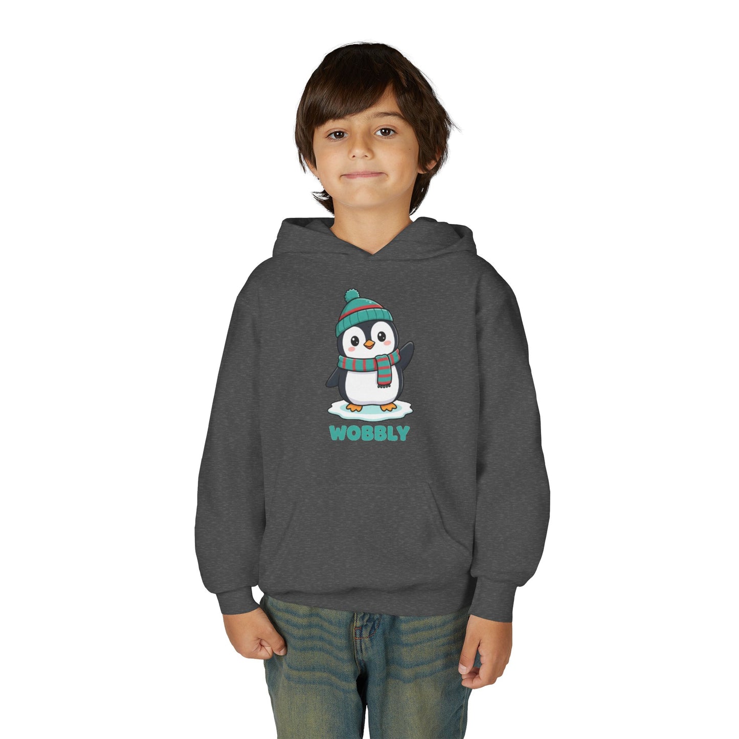 Wobbly Penguin Youth Hoodie