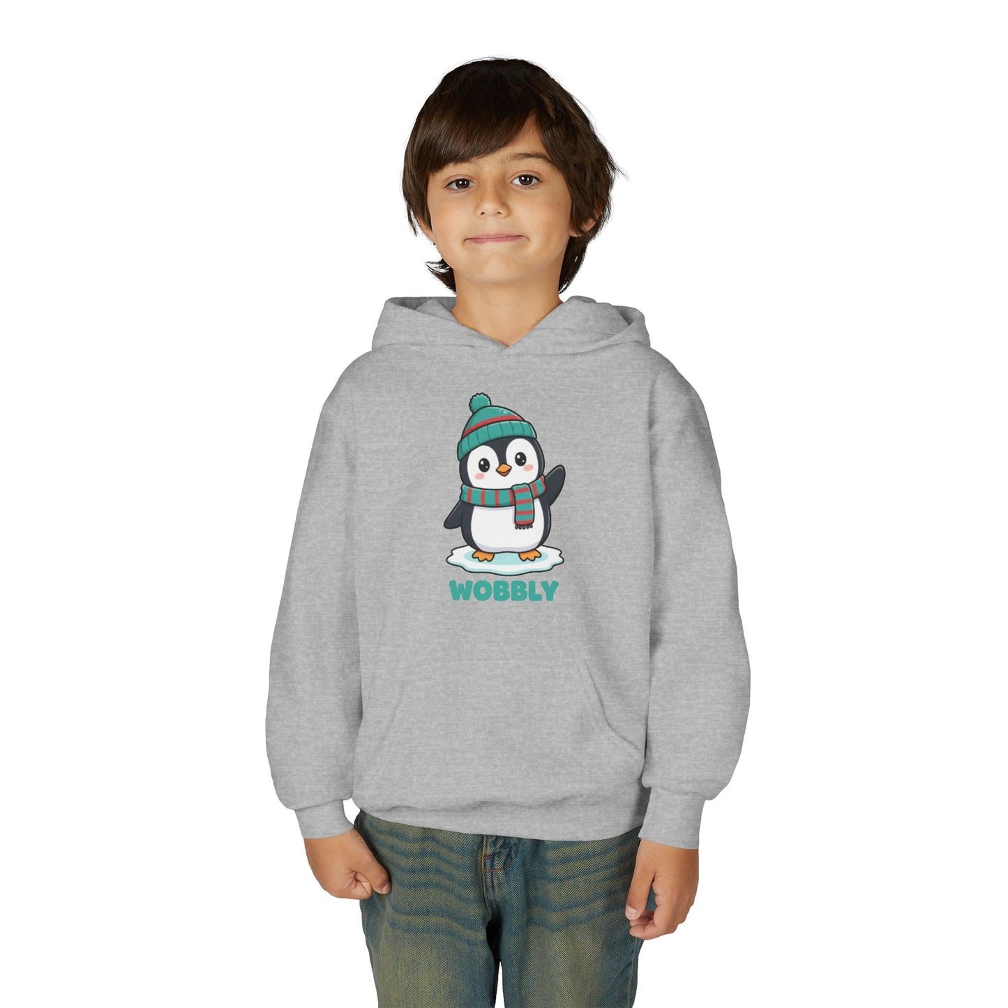 Wobbly Penguin Youth Hoodie