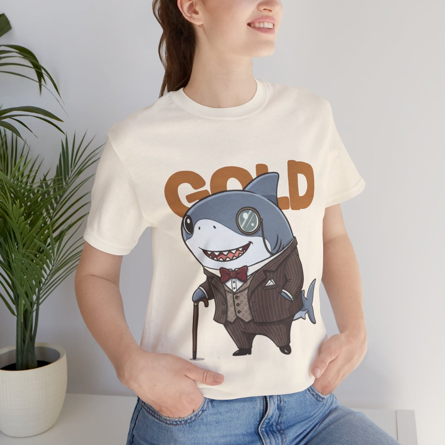 Unique Gentleman Shark Shirt | Classic 1920s Style Animal Art T-Shirt - Unisex Tee, Gift for Shark Lovers, Casual Outfit