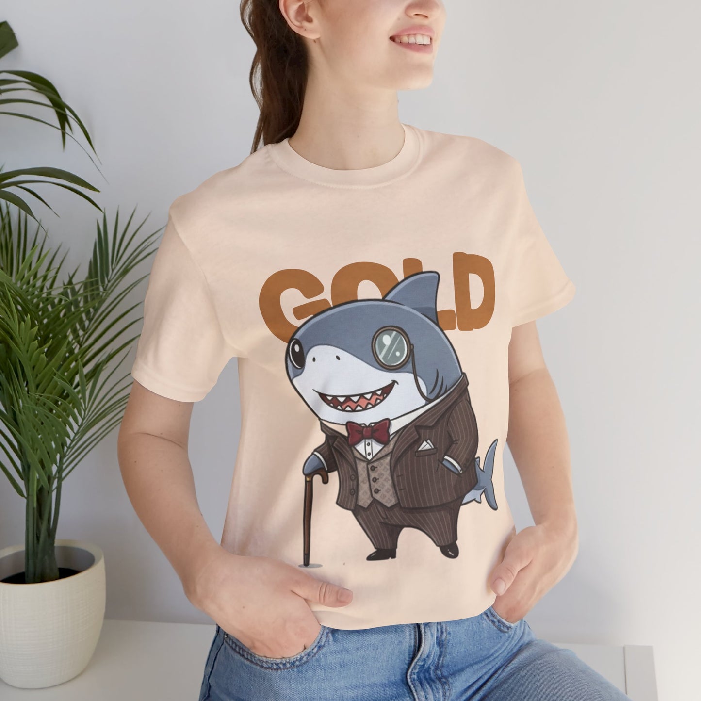 Unique Gentleman Shark Shirt | Classic 1920s Style Animal Art T-Shirt - Unisex Tee, Gift for Shark Lovers, Casual Outfit