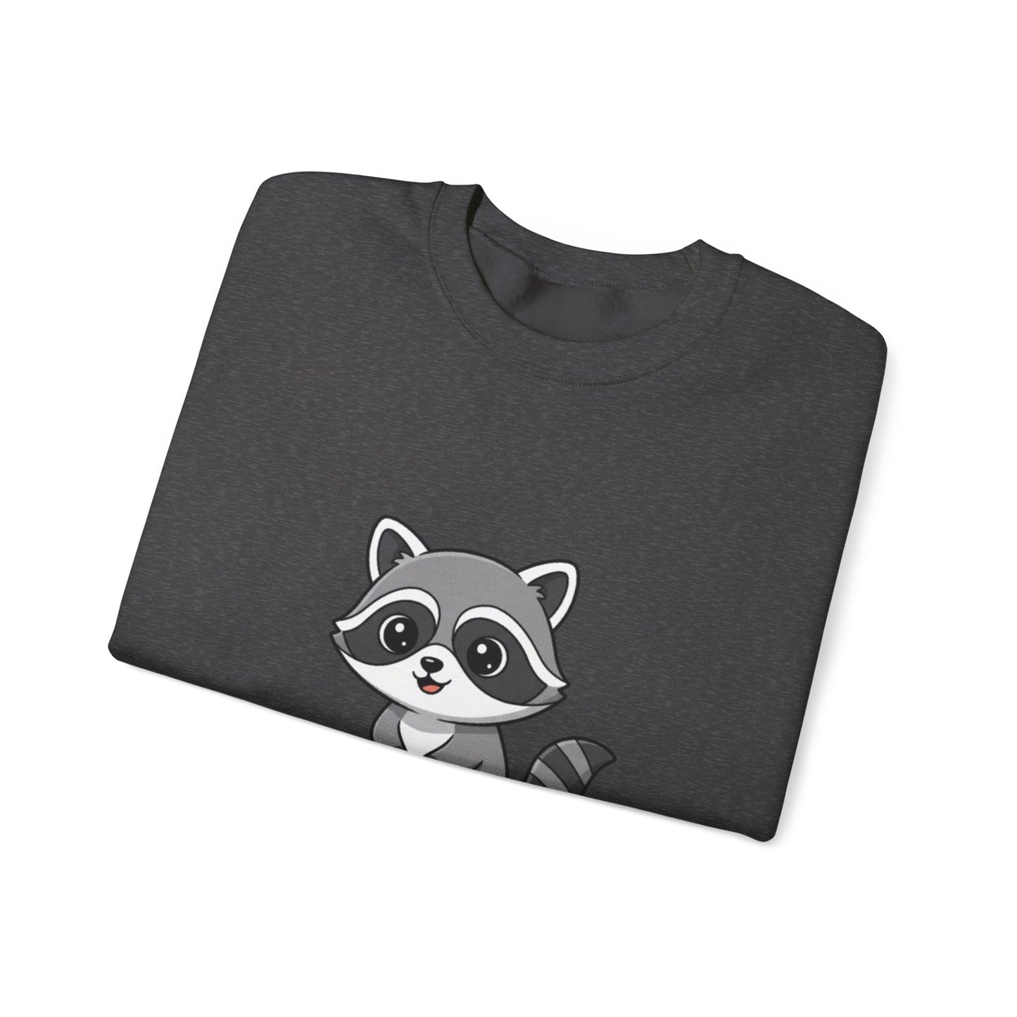 Cute Raccoon Crewneck Sweatshirt, Cozy Unisex Pullover, Animal Lover Gift, Soft Fall Graphic Sweatshirt