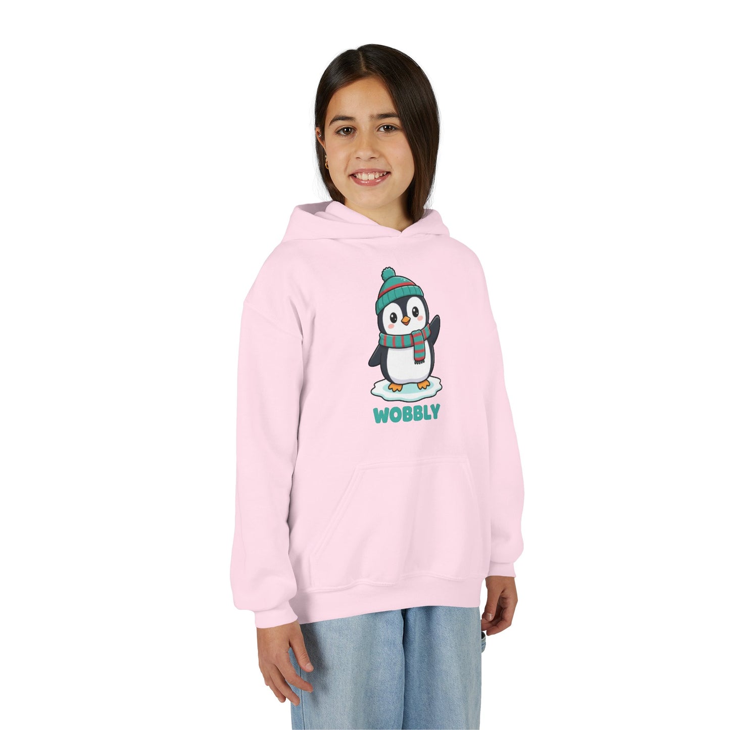 Wobbly Penguin Youth Hoodie