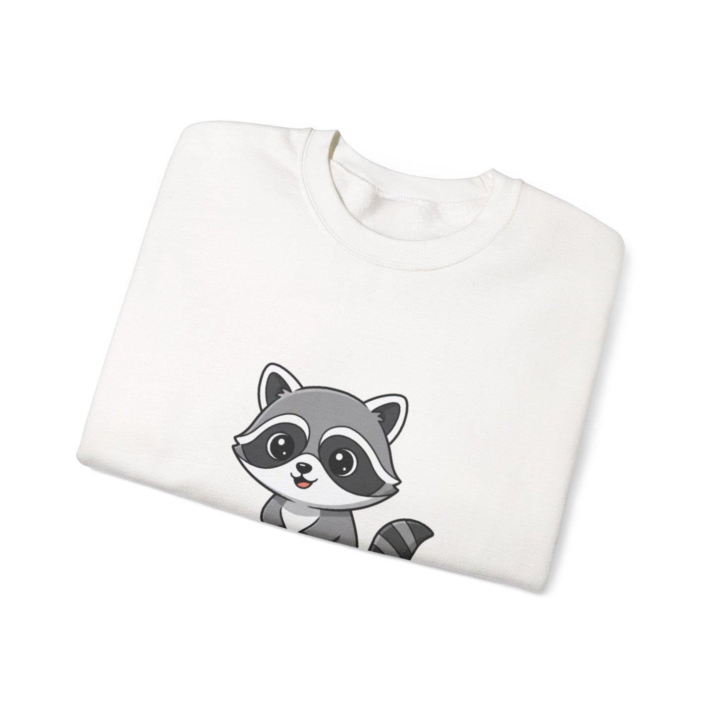 Cute Raccoon Crewneck Sweatshirt, Cozy Unisex Pullover, Animal Lover Gift, Soft Fall Graphic Sweatshirt