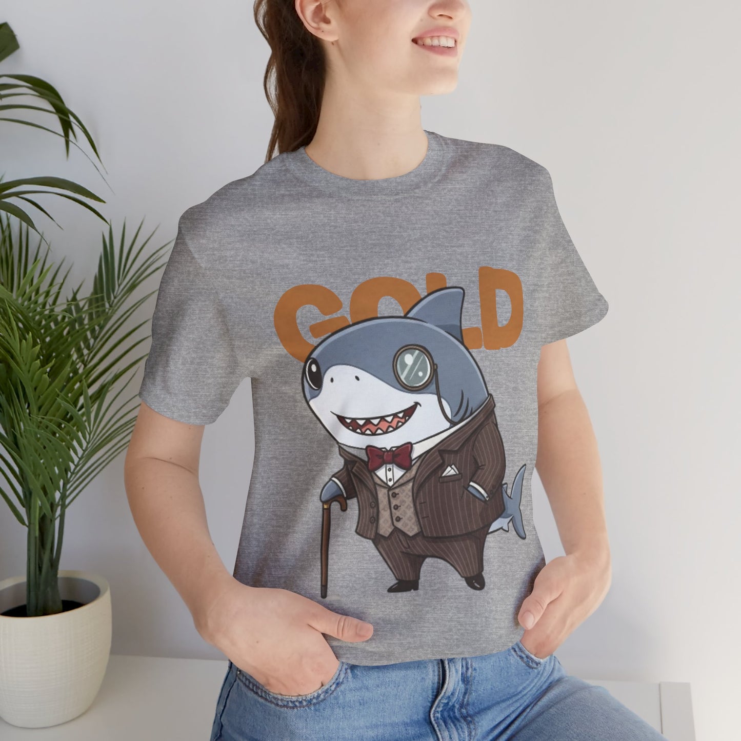 Unique Gentleman Shark Shirt | Classic 1920s Style Animal Art T-Shirt - Unisex Tee, Gift for Shark Lovers, Casual Outfit
