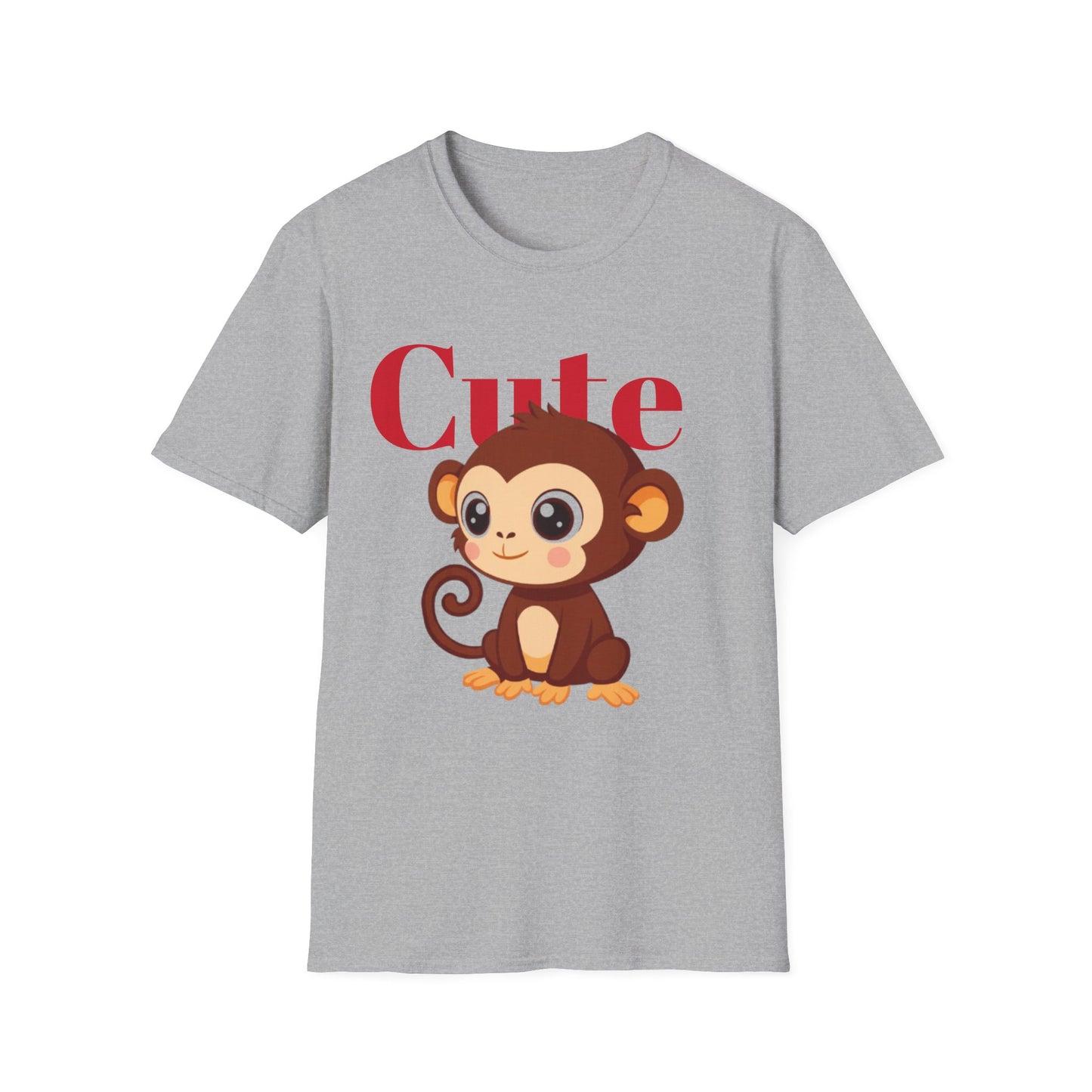 Cute Monkey Unisex T-Shirt, Animal Lover Gift, Fun Casual Wear, Kids Birthday Shirt, Playful Graphic Tee