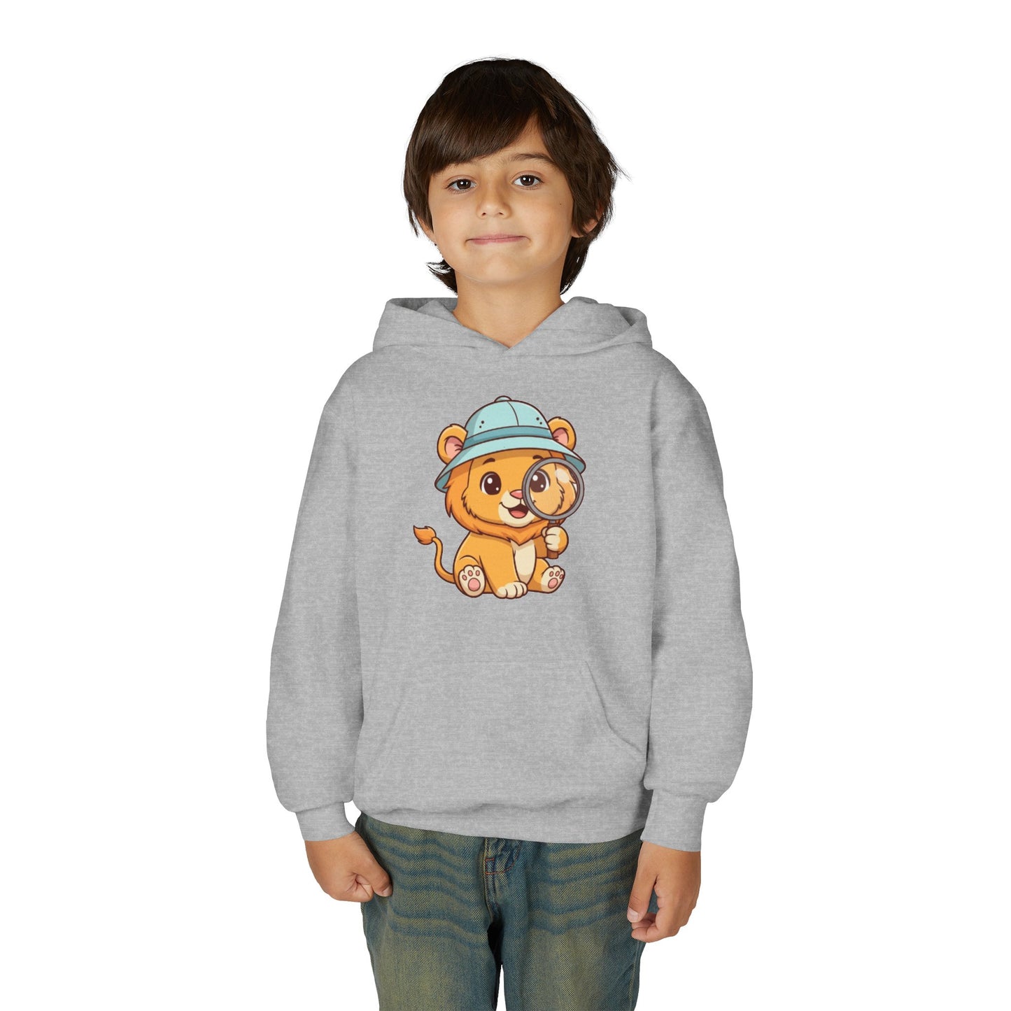 Cute Lion Explorer Youth Sweatshirt