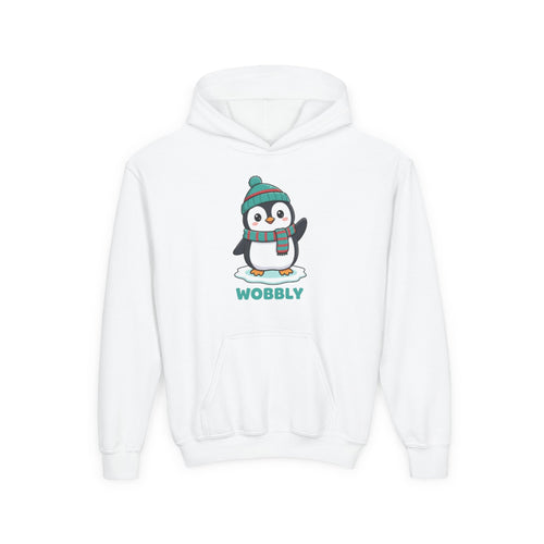 Wobbly Penguin Youth Hoodie
