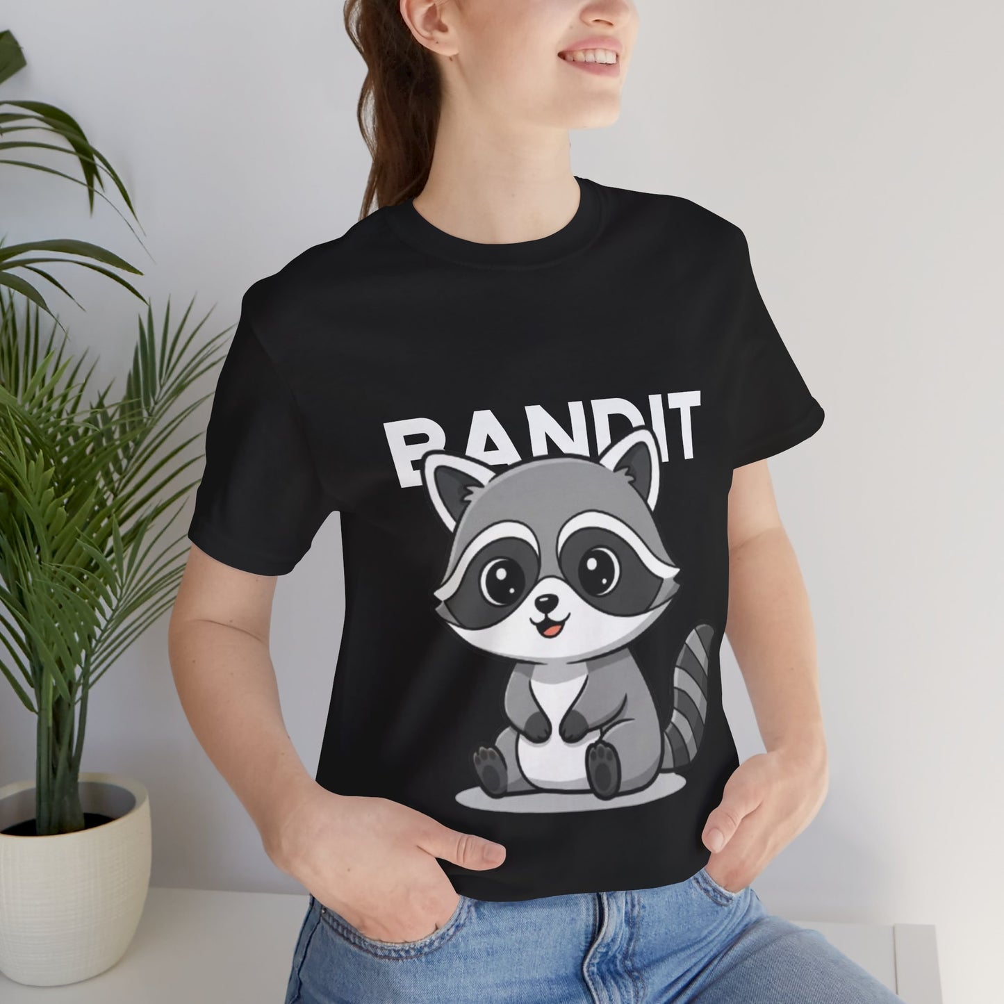Cute Raccoon Bandit Tee - Fun Gift for Animal Lovers, Kids, Eco-Friendly Shirt, Casual Wear, Birthday, Nature Enthusiasts