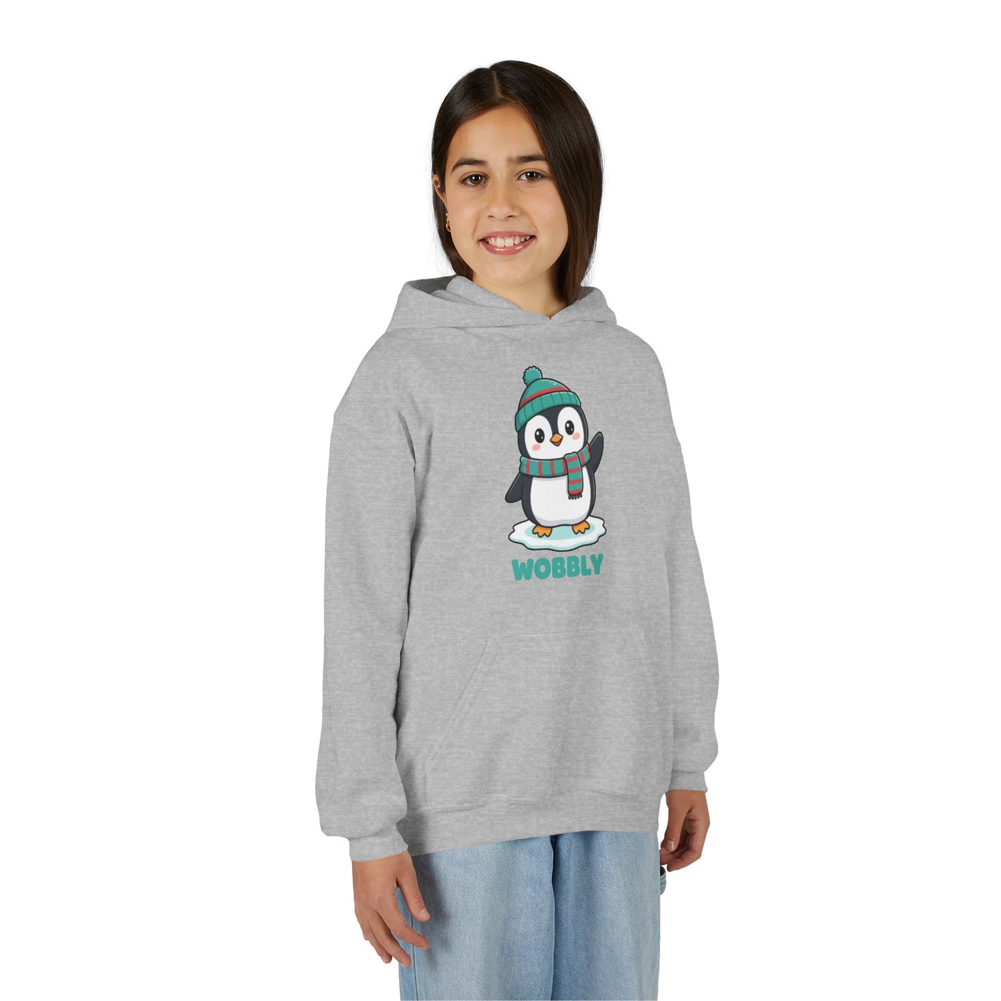 Wobbly Penguin Youth Hoodie