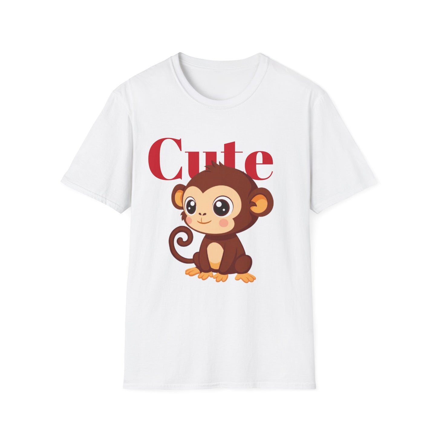 Cute Monkey Unisex T-Shirt, Animal Lover Gift, Fun Casual Wear, Kids Birthday Shirt, Playful Graphic Tee