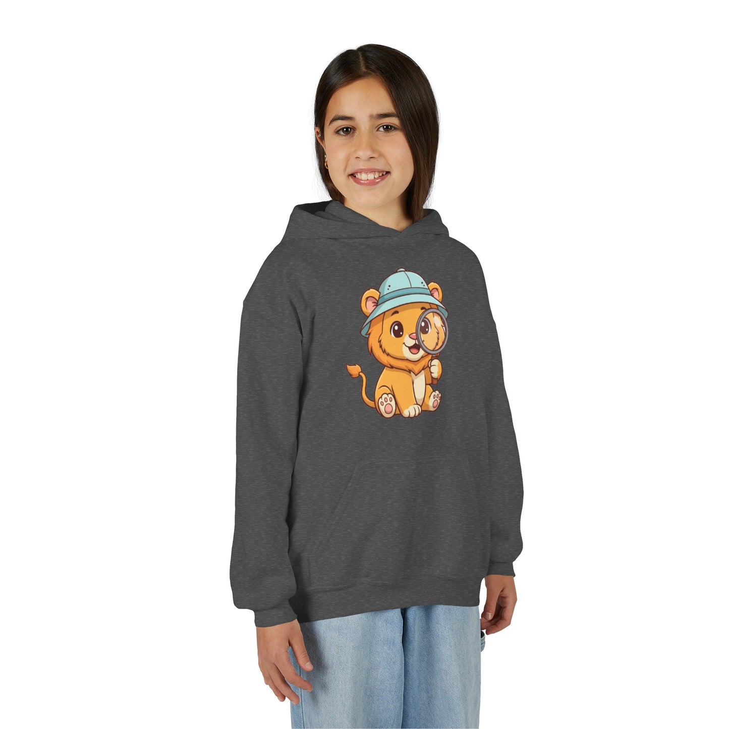 Cute Lion Explorer Youth Sweatshirt