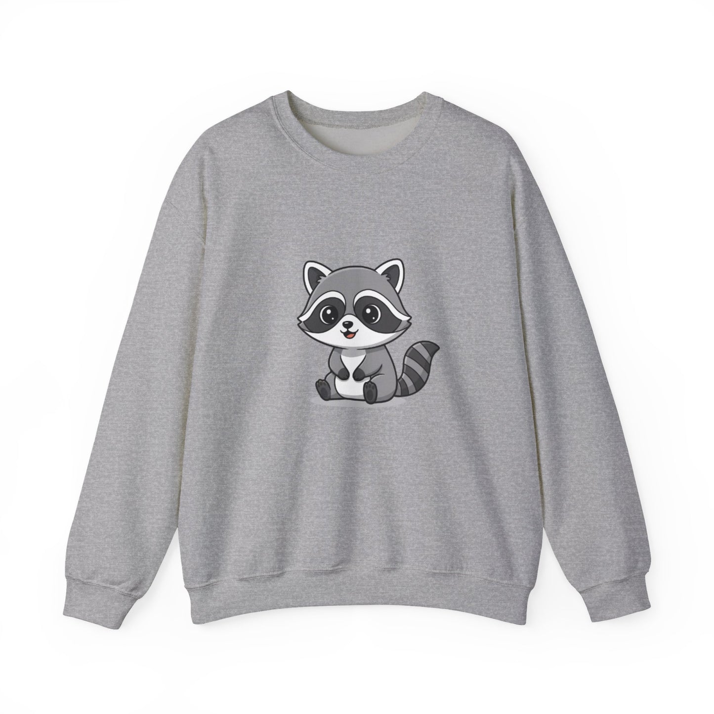 Cute Raccoon Crewneck Sweatshirt, Cozy Unisex Pullover, Animal Lover Gift, Soft Fall Graphic Sweatshirt