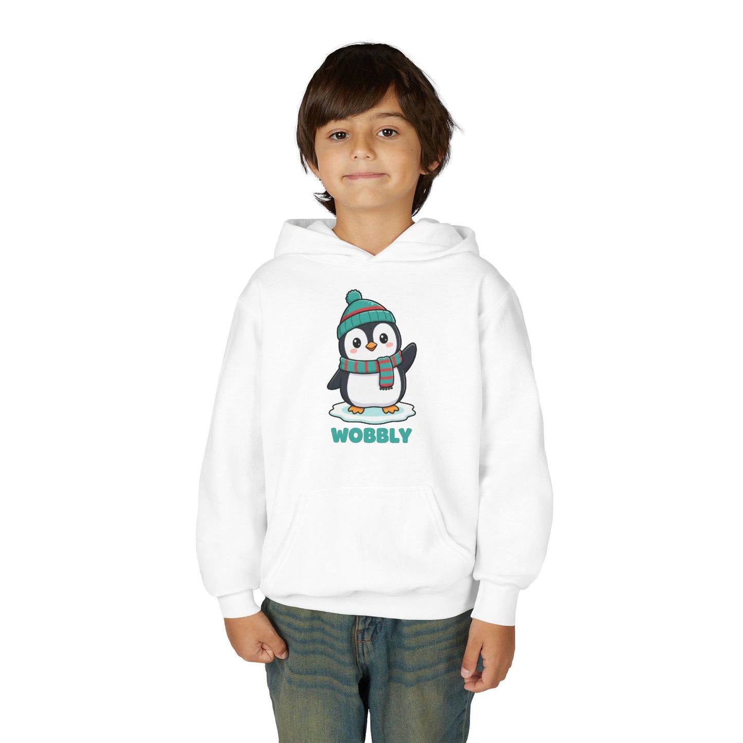 Wobbly Penguin Youth Hoodie