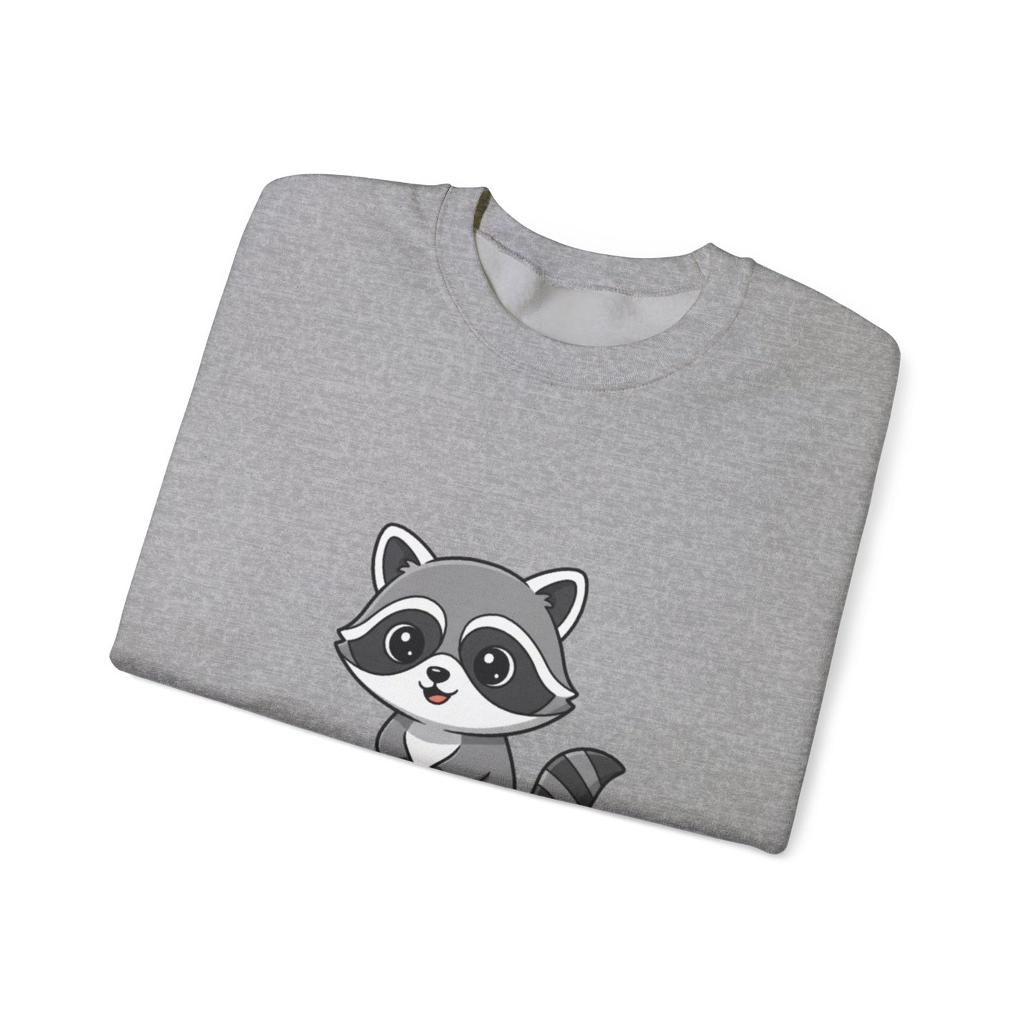 Cute Raccoon Crewneck Sweatshirt, Cozy Unisex Pullover, Animal Lover Gift, Soft Fall Graphic Sweatshirt