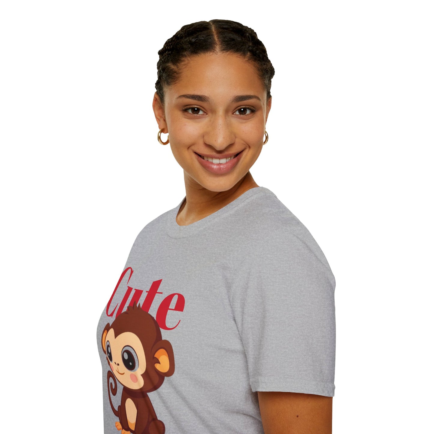 Cute Monkey Unisex T-Shirt, Animal Lover Gift, Fun Casual Wear, Kids Birthday Shirt, Playful Graphic Tee