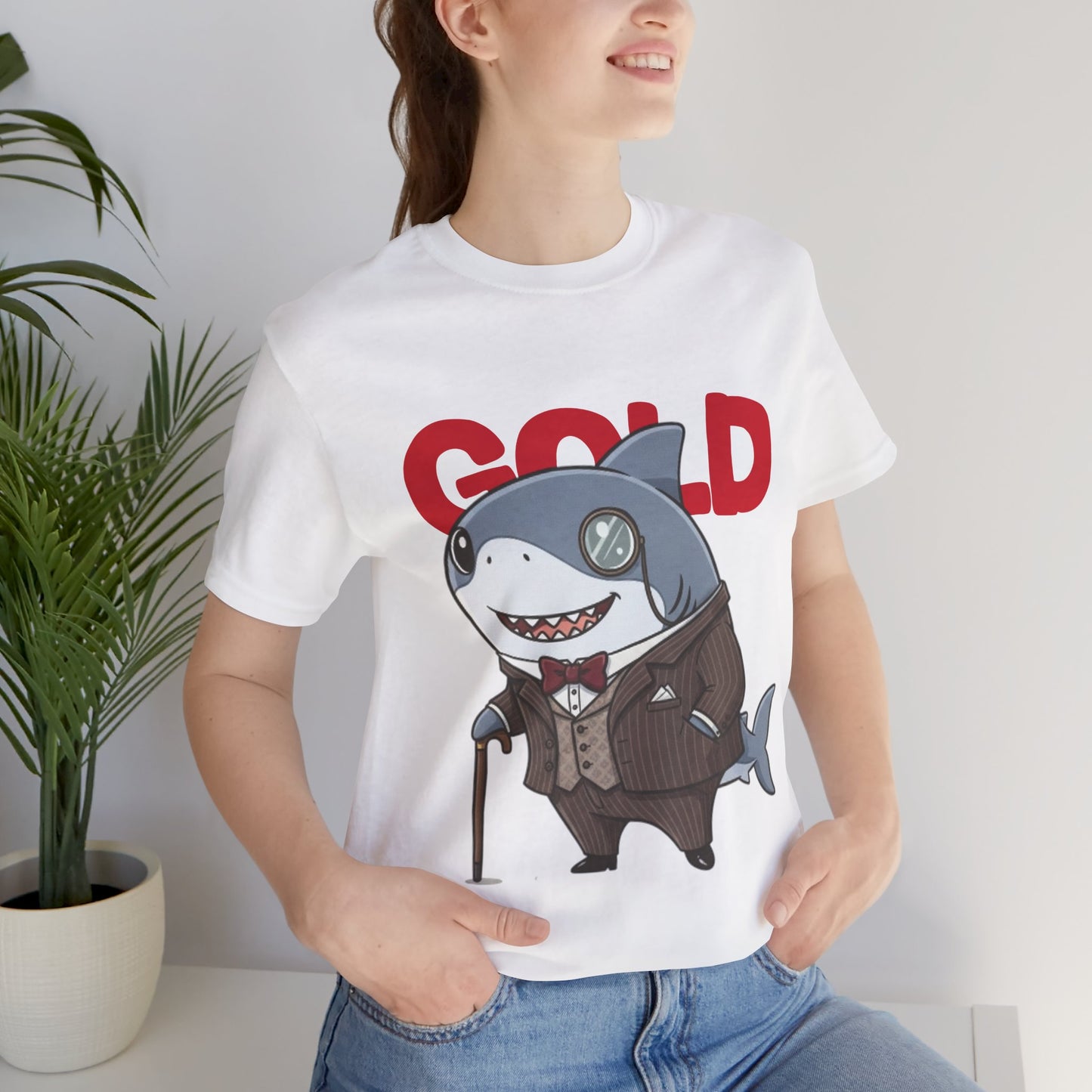 Unique Gentleman Shark Shirt | Classic 1920s Style Animal Art T-Shirt - Unisex Tee, Gift for Shark Lovers, Casual Outfit