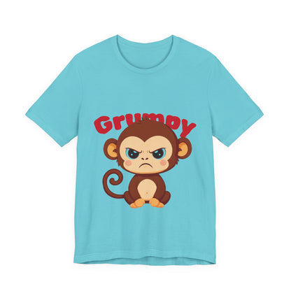 Grumpy Monkey T-Shirt | Fun Unisex Tee for Animal Lovers, Gifts for Kids, Birthday Apparel, Cute Casual Wear, Monkey Lover Gift