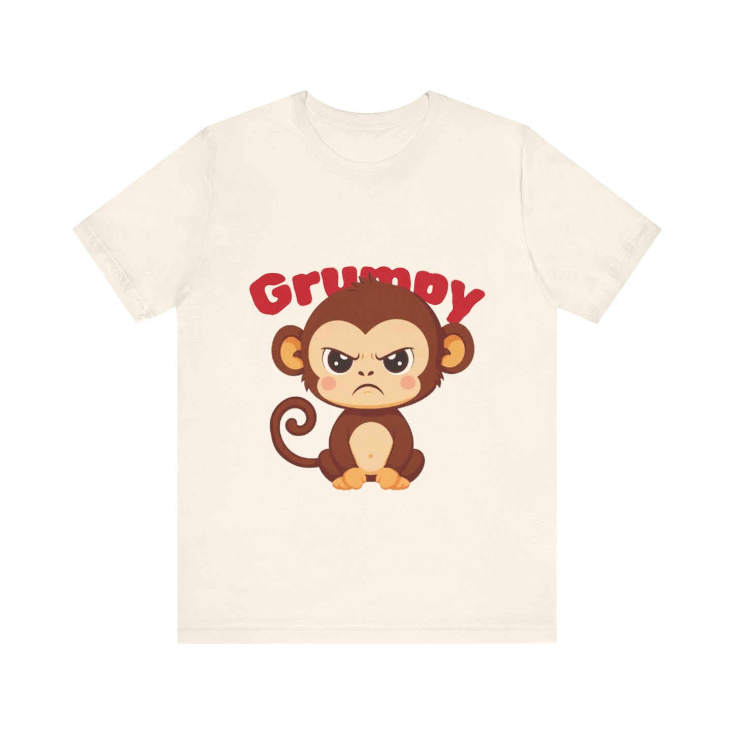 Grumpy Monkey T-Shirt | Fun Unisex Tee for Animal Lovers, Gifts for Kids, Birthday Apparel, Cute Casual Wear, Monkey Lover Gift