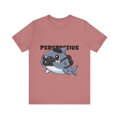 Camera Shark Tee, Fun Graphic T-Shirt for Photographers, Gift for Shark Lovers, Casual Wear, Unique Pet-Themed Apparel