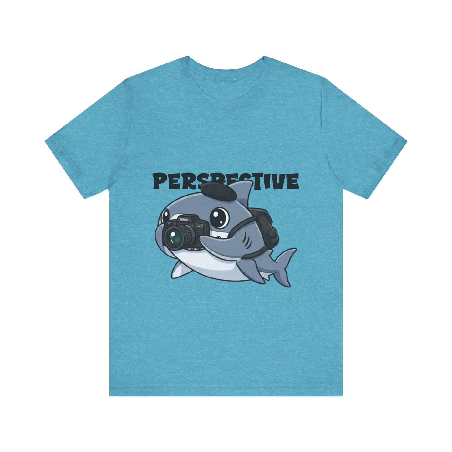 Camera Shark Tee, Fun Graphic T-Shirt for Photographers, Gift for Shark Lovers, Casual Wear, Unique Pet-Themed Apparel