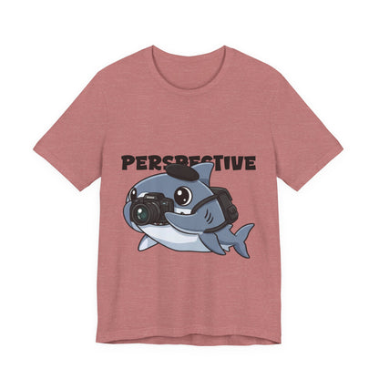 Camera Shark Tee, Fun Graphic T-Shirt for Photographers, Gift for Shark Lovers, Casual Wear, Unique Pet-Themed Apparel