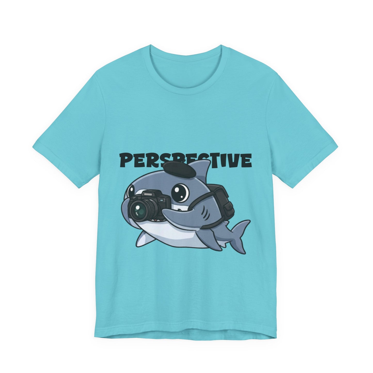 Camera Shark Tee, Fun Graphic T-Shirt for Photographers, Gift for Shark Lovers, Casual Wear, Unique Pet-Themed Apparel