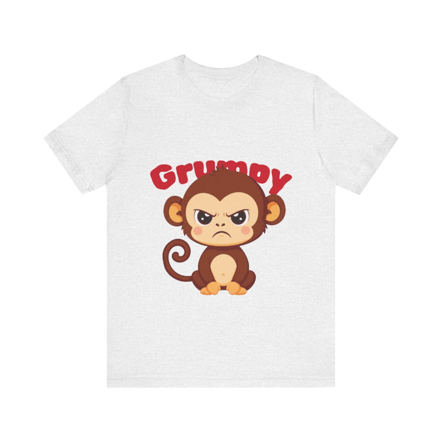 Grumpy Monkey T-Shirt | Fun Unisex Tee for Animal Lovers, Gifts for Kids, Birthday Apparel, Cute Casual Wear, Monkey Lover Gift
