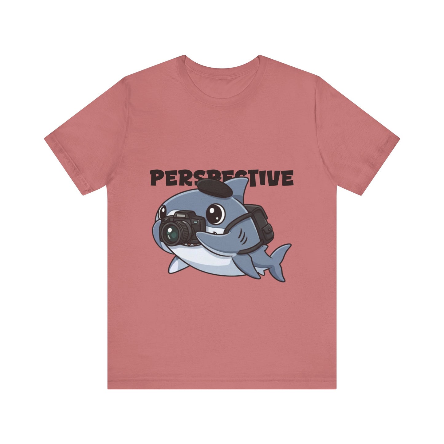 Camera Shark Tee, Fun Graphic T-Shirt for Photographers, Gift for Shark Lovers, Casual Wear, Unique Pet-Themed Apparel