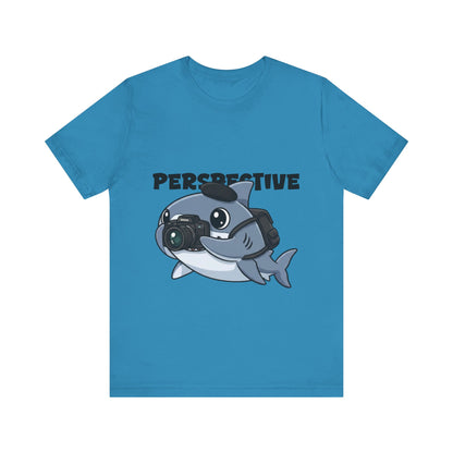 Camera Shark Tee, Fun Graphic T-Shirt for Photographers, Gift for Shark Lovers, Casual Wear, Unique Pet-Themed Apparel
