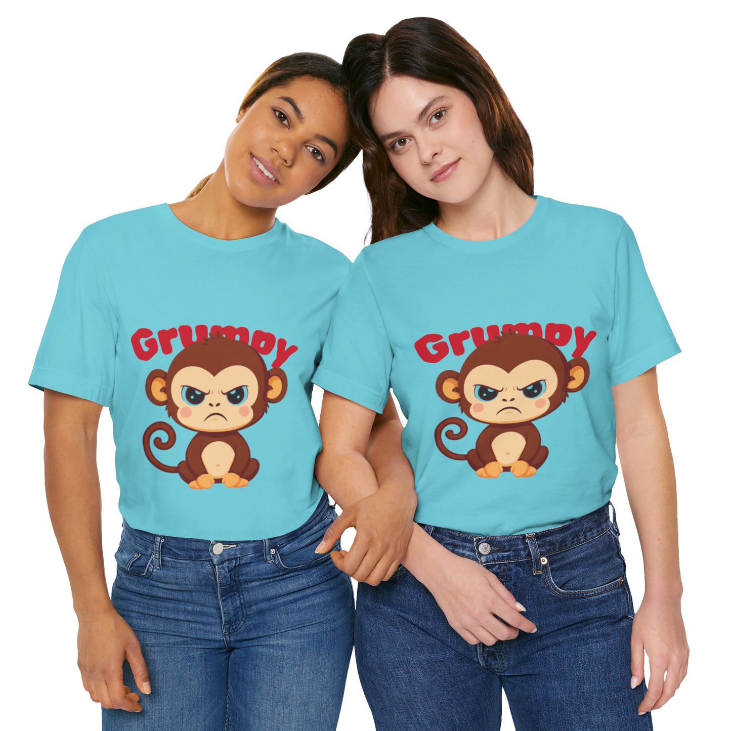 Grumpy Monkey T-Shirt | Fun Unisex Tee for Animal Lovers, Gifts for Kids, Birthday Apparel, Cute Casual Wear, Monkey Lover Gift