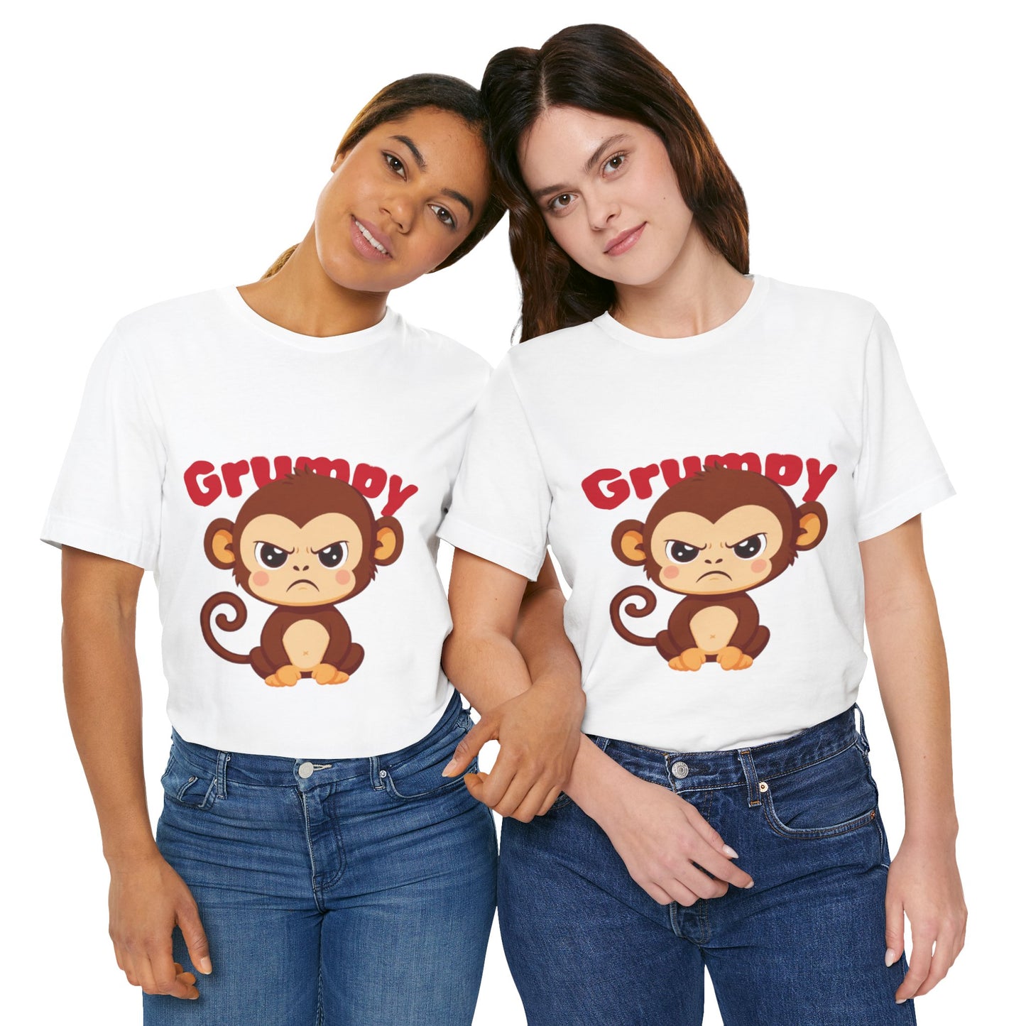 Grumpy Monkey T-Shirt | Fun Unisex Tee for Animal Lovers, Gifts for Kids, Birthday Apparel, Cute Casual Wear, Monkey Lover Gift