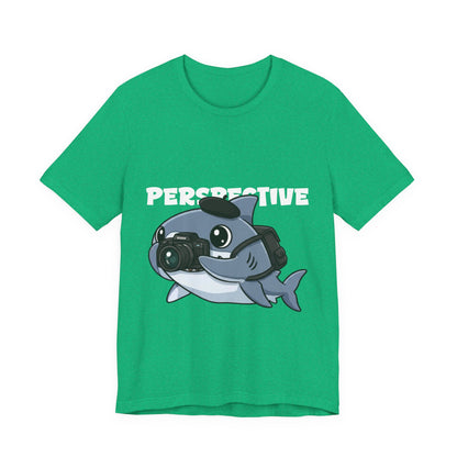 Camera Shark Tee, Fun Graphic T-Shirt for Photographers, Gift for Shark Lovers, Casual Wear, Unique Pet-Themed Apparel