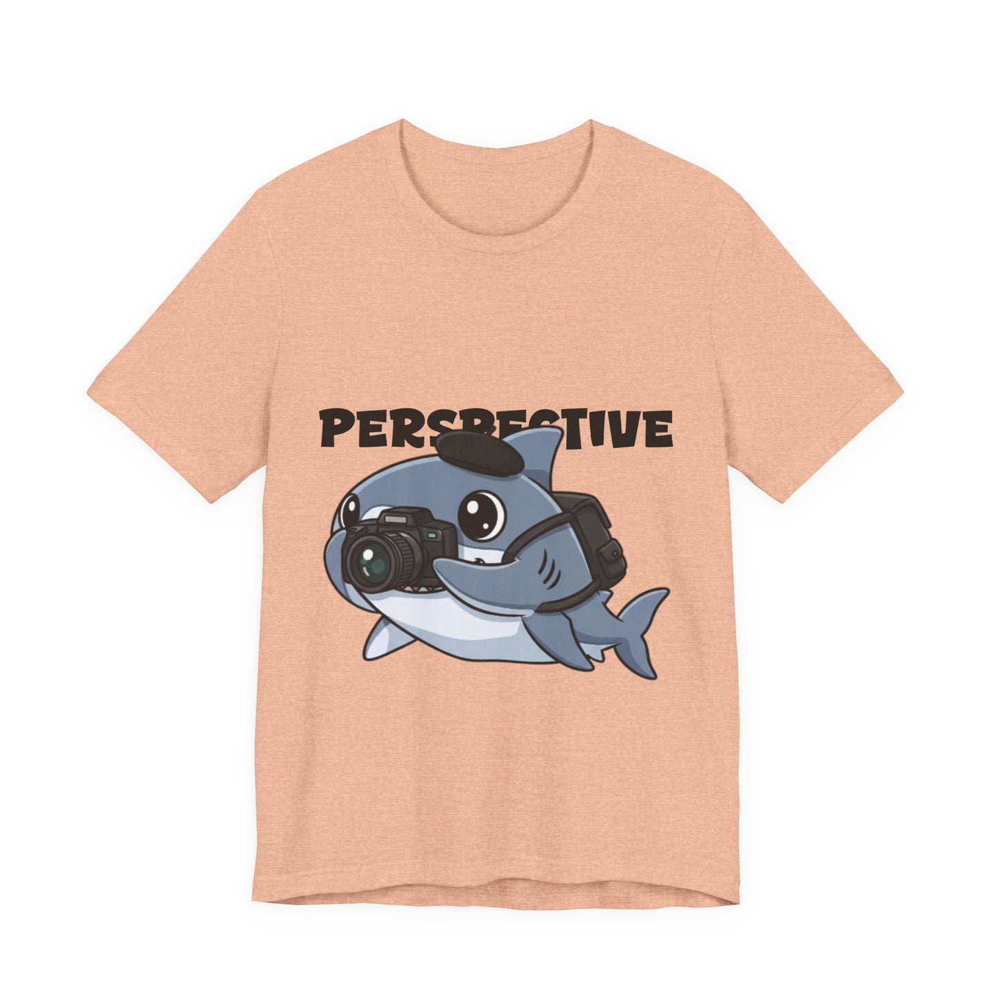 Camera Shark Tee, Fun Graphic T-Shirt for Photographers, Gift for Shark Lovers, Casual Wear, Unique Pet-Themed Apparel