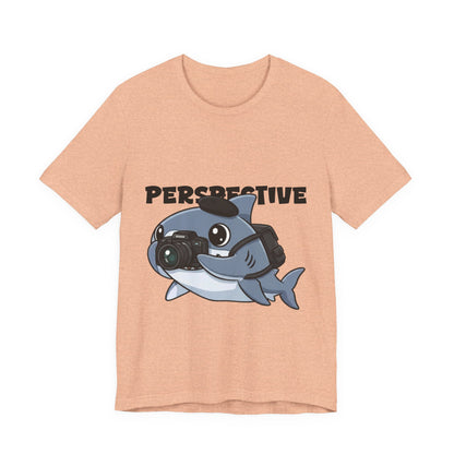 Camera Shark Tee, Fun Graphic T-Shirt for Photographers, Gift for Shark Lovers, Casual Wear, Unique Pet-Themed Apparel