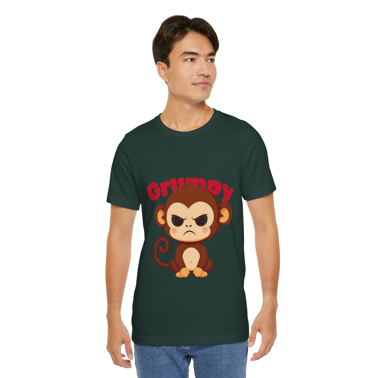 Grumpy Monkey T-Shirt | Fun Unisex Tee for Animal Lovers, Gifts for Kids, Birthday Apparel, Cute Casual Wear, Monkey Lover Gift