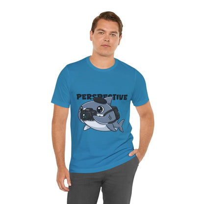 Camera Shark Tee, Fun Graphic T-Shirt for Photographers, Gift for Shark Lovers, Casual Wear, Unique Pet-Themed Apparel