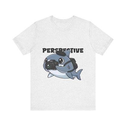 Camera Shark Tee, Fun Graphic T-Shirt for Photographers, Gift for Shark Lovers, Casual Wear, Unique Pet-Themed Apparel