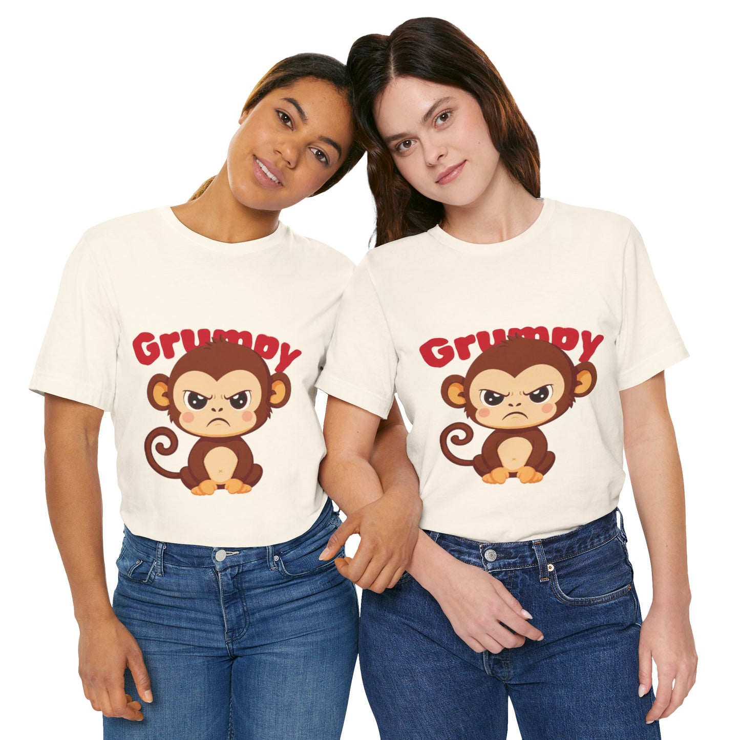 Grumpy Monkey T-Shirt | Fun Unisex Tee for Animal Lovers, Gifts for Kids, Birthday Apparel, Cute Casual Wear, Monkey Lover Gift