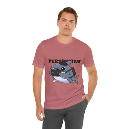 Camera Shark Tee, Fun Graphic T-Shirt for Photographers, Gift for Shark Lovers, Casual Wear, Unique Pet-Themed Apparel