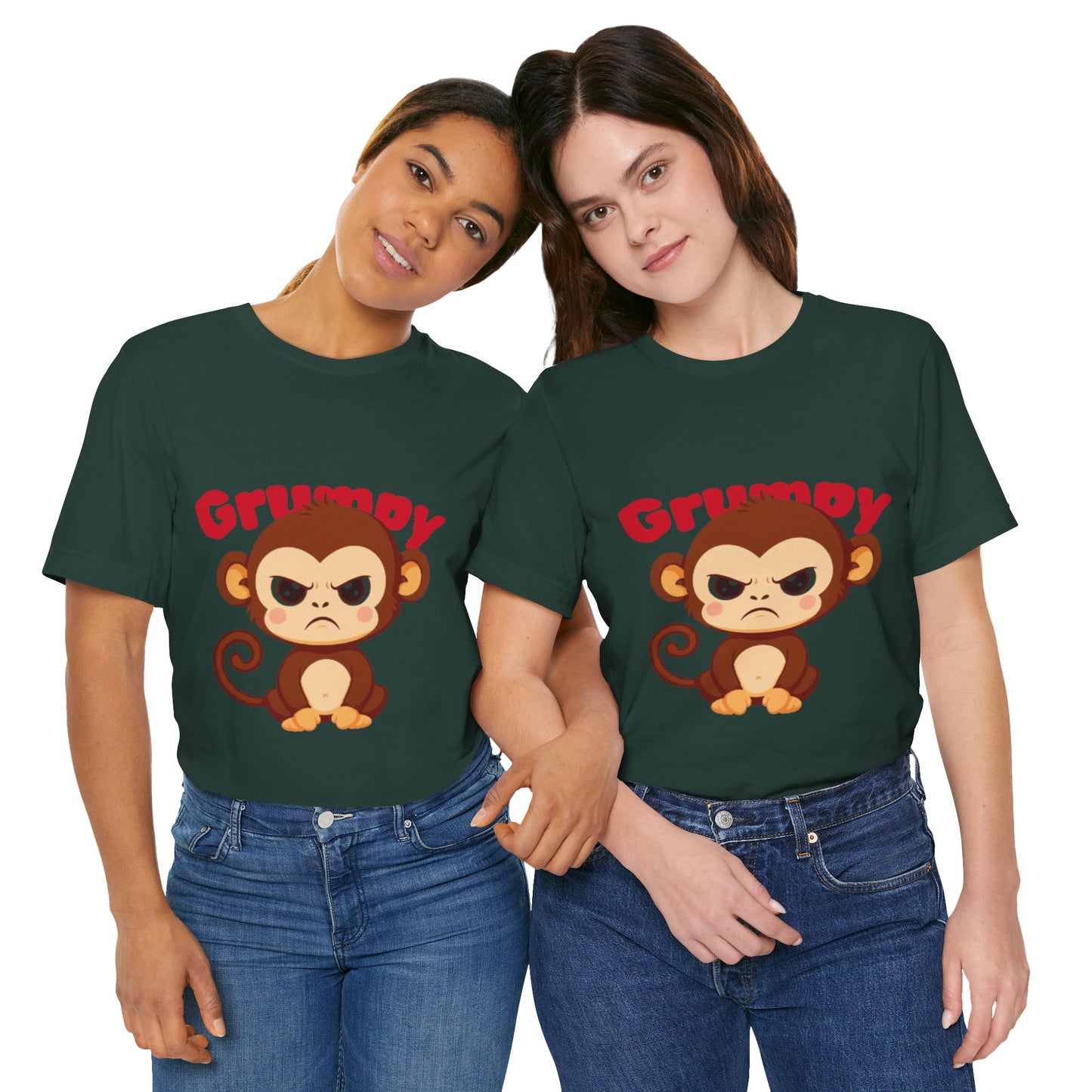 Grumpy Monkey T-Shirt | Fun Unisex Tee for Animal Lovers, Gifts for Kids, Birthday Apparel, Cute Casual Wear, Monkey Lover Gift