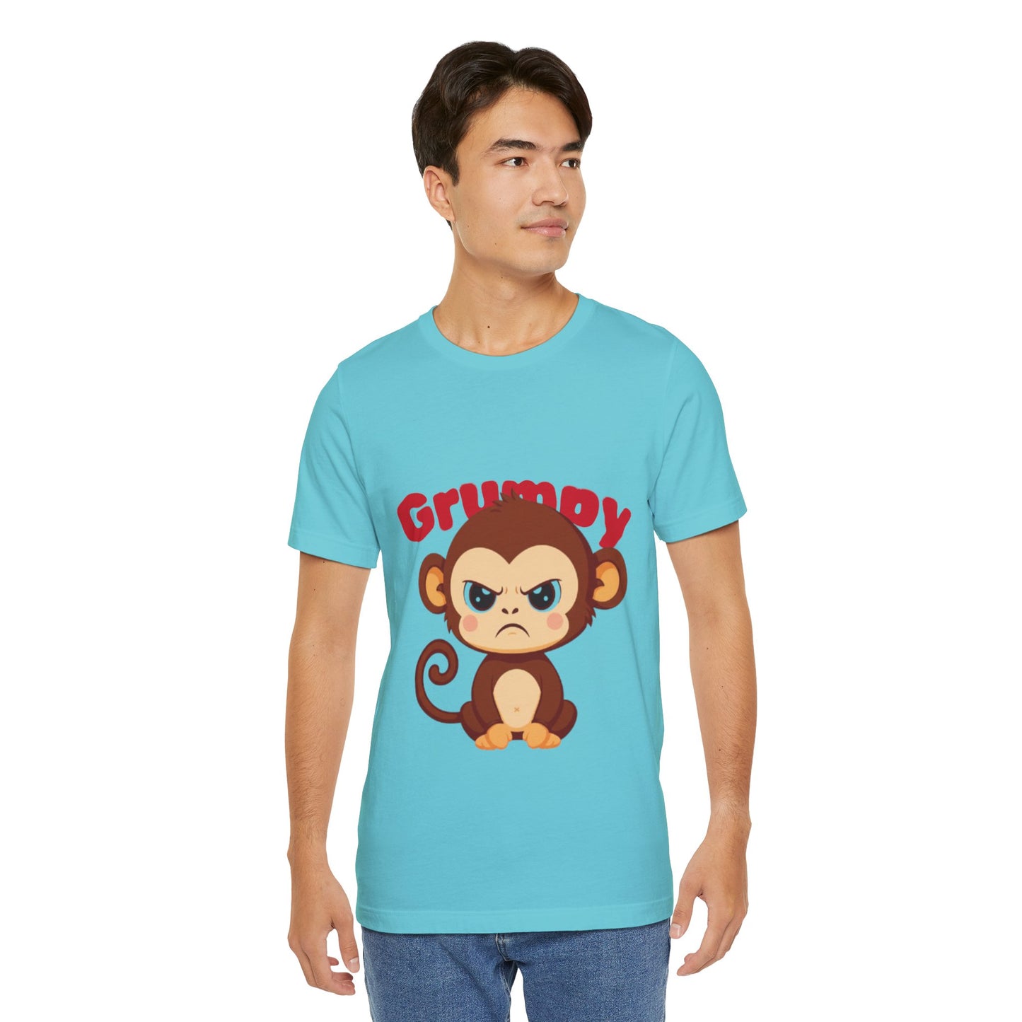 Grumpy Monkey T-Shirt | Fun Unisex Tee for Animal Lovers, Gifts for Kids, Birthday Apparel, Cute Casual Wear, Monkey Lover Gift