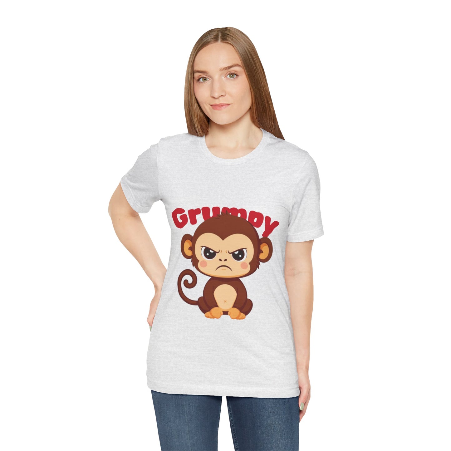 Grumpy Monkey T-Shirt | Fun Unisex Tee for Animal Lovers, Gifts for Kids, Birthday Apparel, Cute Casual Wear, Monkey Lover Gift