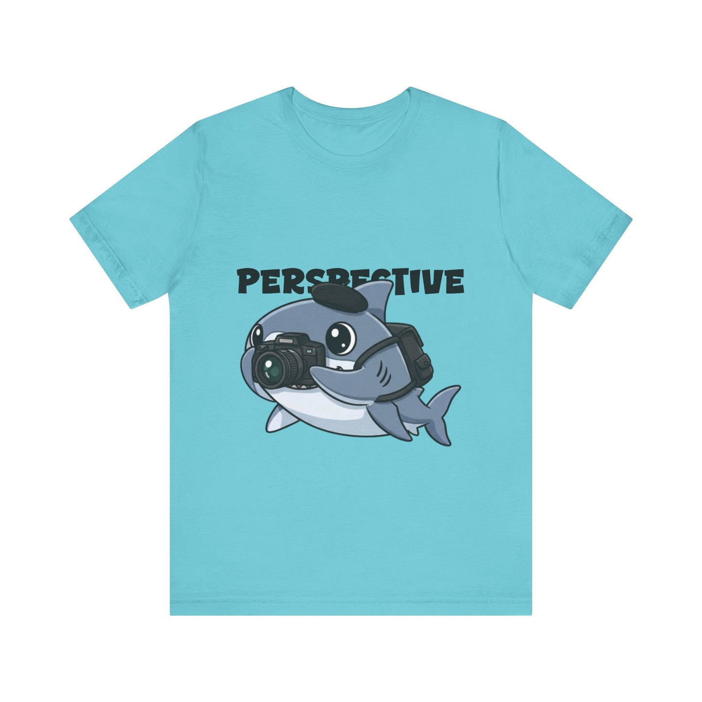 Camera Shark Tee, Fun Graphic T-Shirt for Photographers, Gift for Shark Lovers, Casual Wear, Unique Pet-Themed Apparel