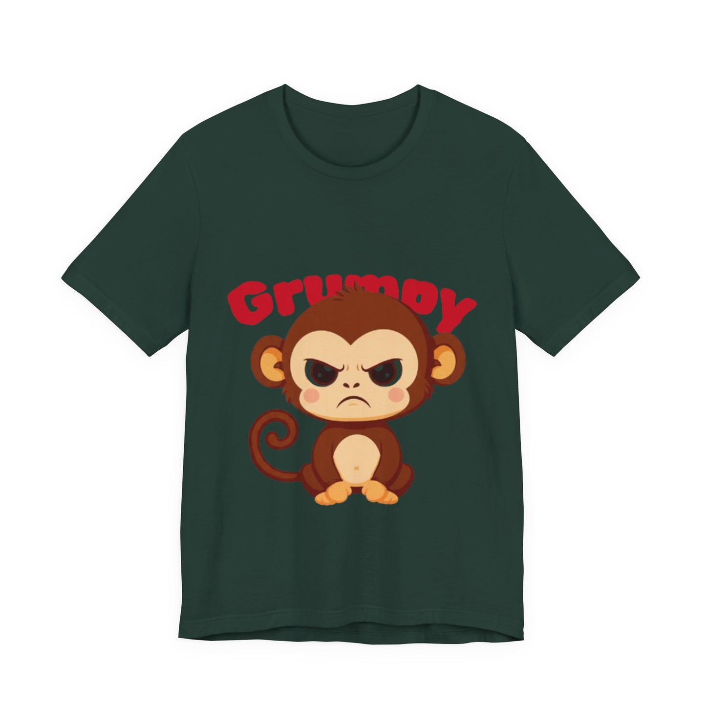 Grumpy Monkey T-Shirt | Fun Unisex Tee for Animal Lovers, Gifts for Kids, Birthday Apparel, Cute Casual Wear, Monkey Lover Gift