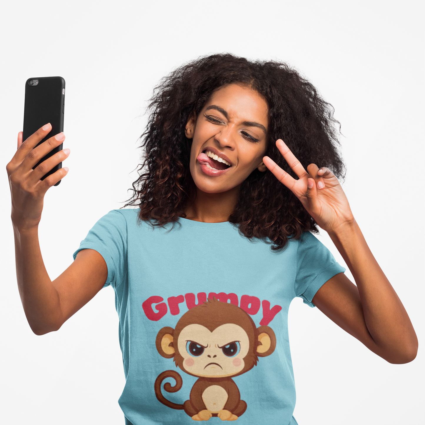 Grumpy Monkey T-Shirt | Fun Unisex Tee for Animal Lovers, Gifts for Kids, Birthday Apparel, Cute Casual Wear, Monkey Lover Gift