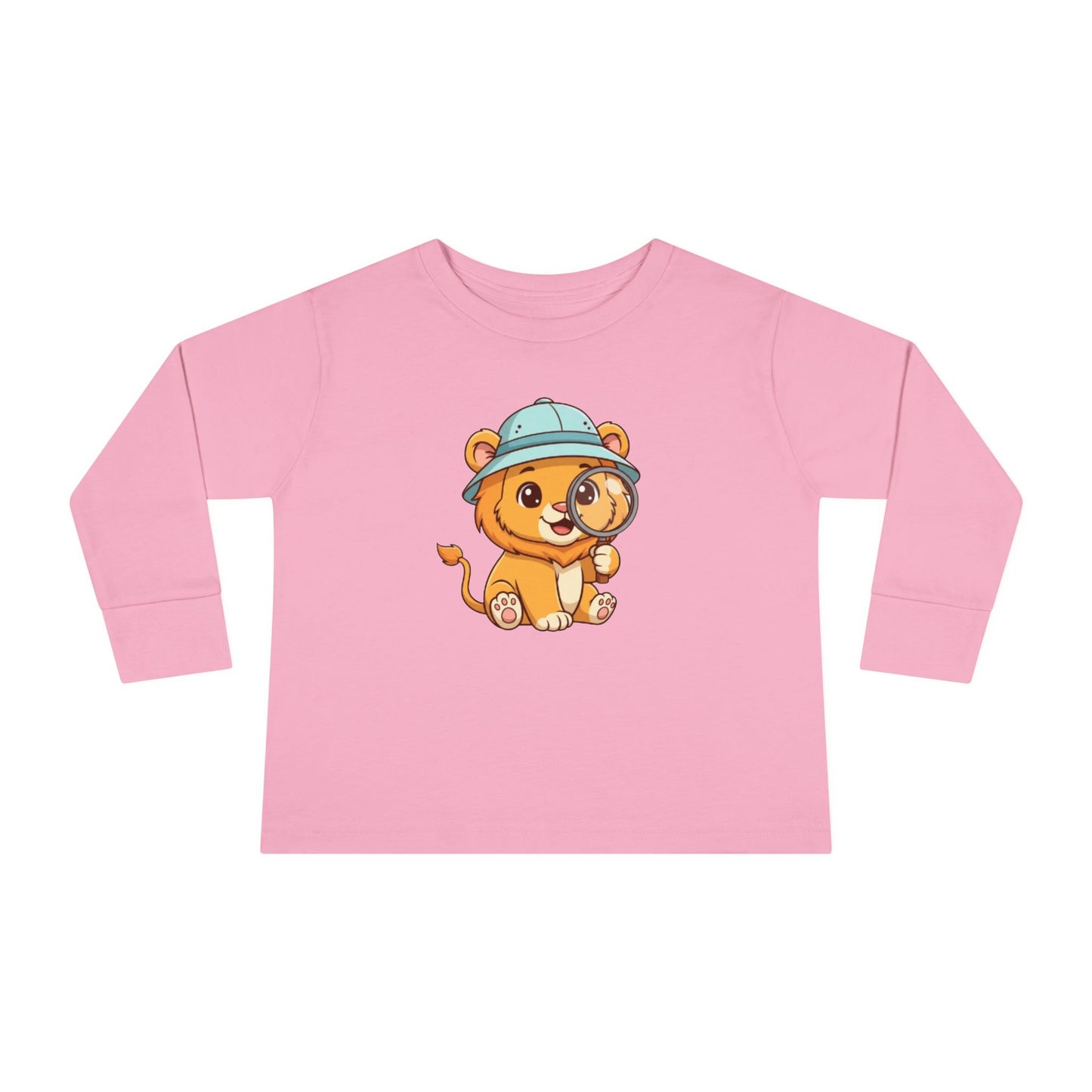 Adorable Toddler Lion Explorer Long Sleeve Tee
